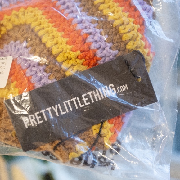 PrettyLittleThing Other - Pretty Little Thing Crochet Contrast Bikini Bottom Size Large NWT